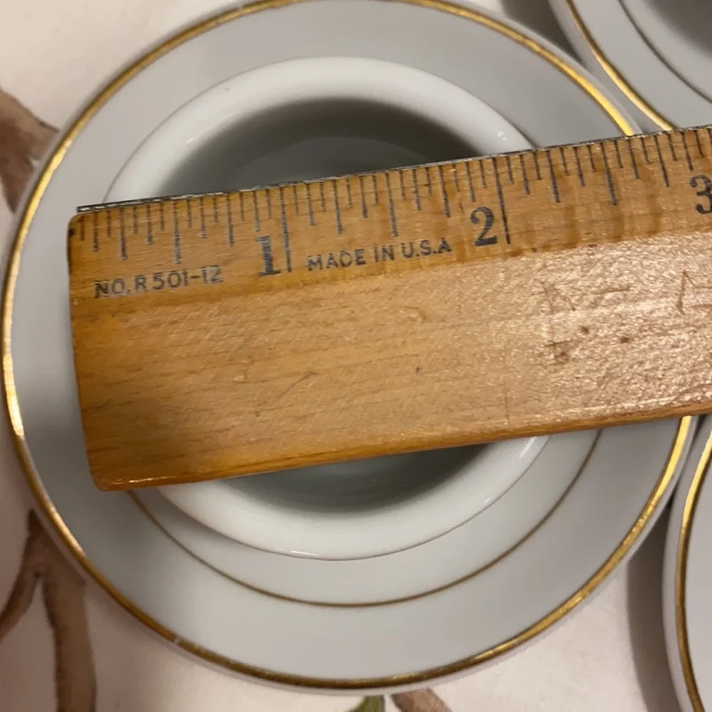 Casa Elite Mini Cups and Saucers With Gold Rims